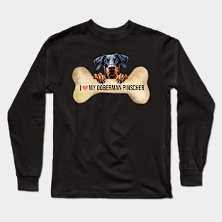 I Love My Doberman Pinscher Long Sleeve T-Shirt